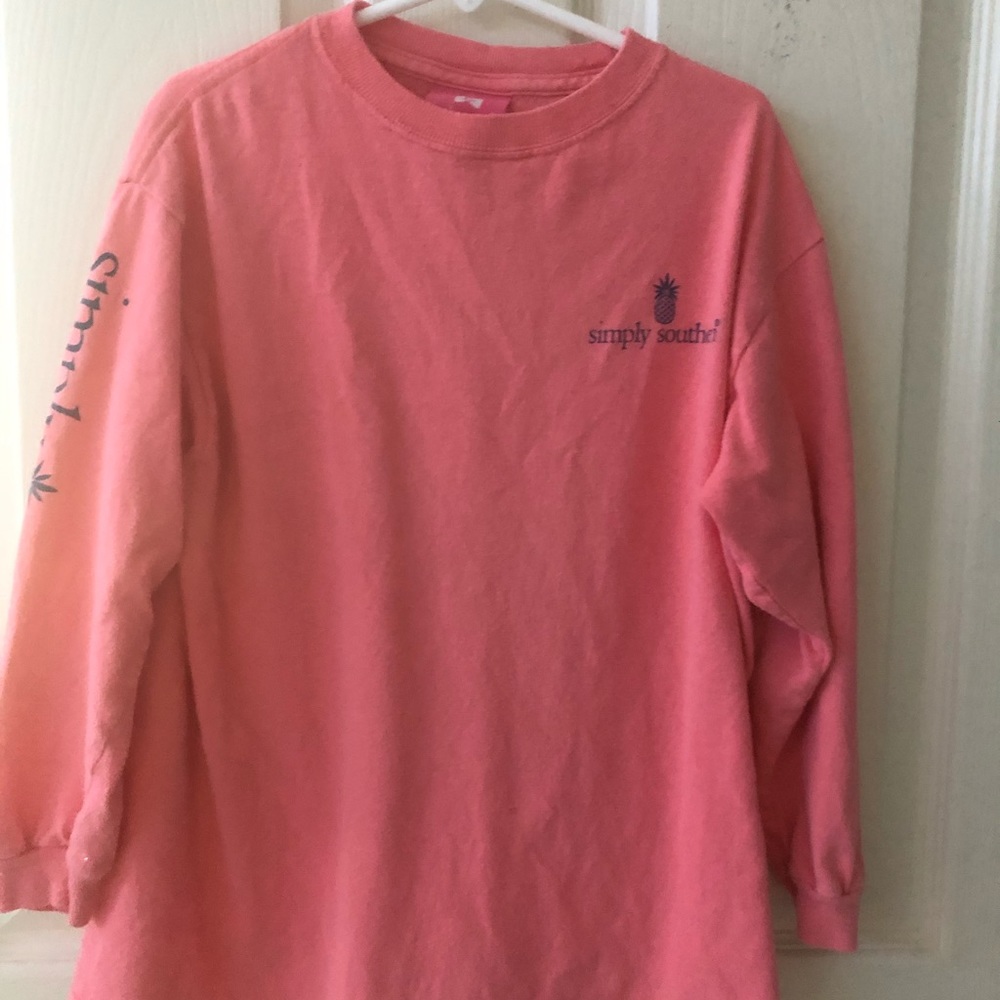 Simply southern coral long sleeve t-shirt